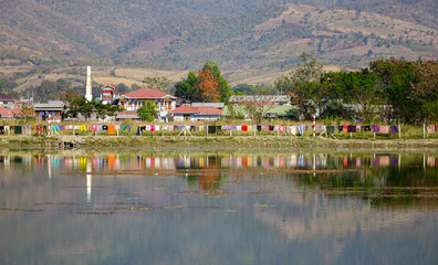Obraz premium Lake scenery of Shan State, Myanmar
