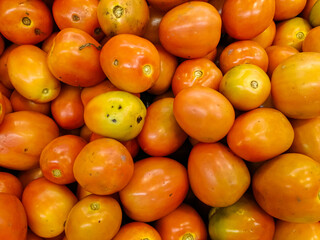 A bunch of red tomatoes