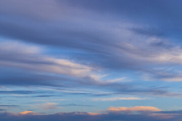 Beautiful sky with cloud before sunset