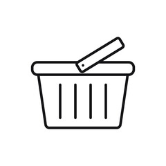 Shopping basket icon - vector illustration