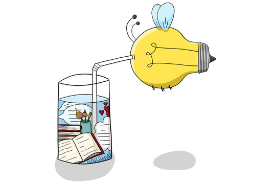 idea as a bee drinks