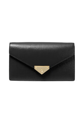 Black leather clutch