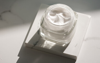 Face cream moisturiser as skincare and bodycare luxury product, home spa and organic beauty...