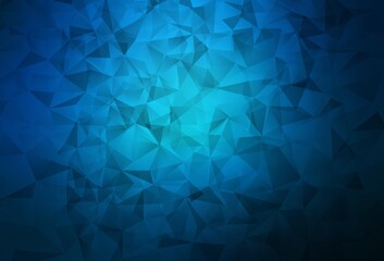 Fototapeta premium Dark BLUE vector abstract polygonal pattern.