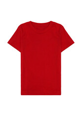 Children red blank T-shirt template