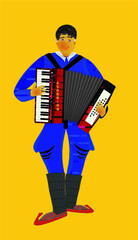 VECTOR - ILLUSTRATION BY ETHNO MUSICIAN ON HARMONIC 