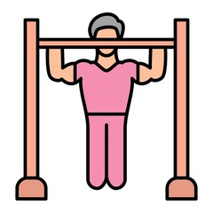 Vector Body Weight Filled Outline Icon Design