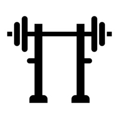 Vector Gym Rod Glyph Icon Design