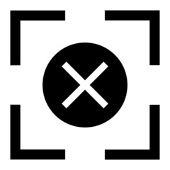 Fototapeta premium Vector Scan Rejected Glyph Icon Design