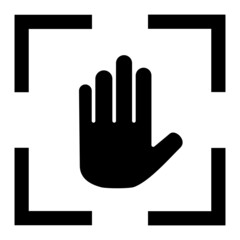 Vector Hand Scan Glyph Icon Design