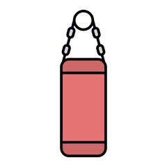 Vector Boxing Bag Filled Outline Icon Design