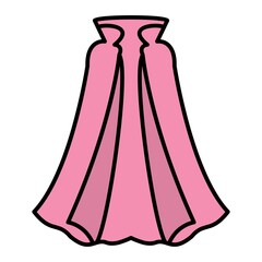  Vector Women Cape Filled Outline Icon Design