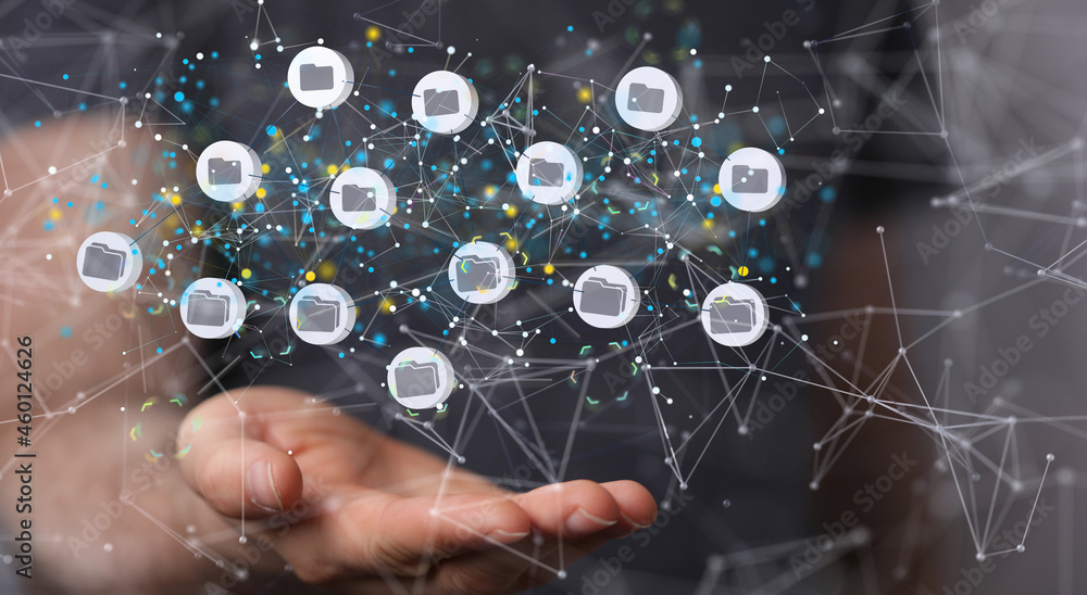 Poster Ui of Cloud Computing Technology Internet Storage Network Concept