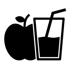 Vector Apple Juice Glyph Icon Design
