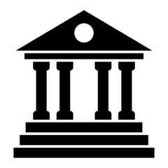 Vector Bank Glyph Icon Design