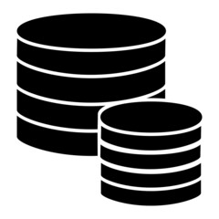 Vector Data Storage Glyph Icon Design