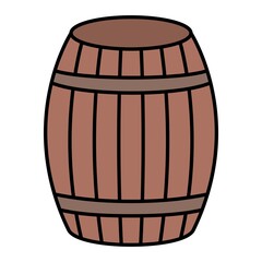 Vector Barrel Filled Outline Icon Design