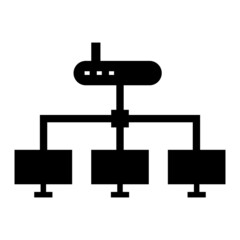 Vector Network Connection Glyph Icon Design