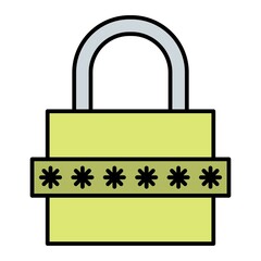 Vector Pass Code Filled Outline Icon Design