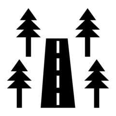 Vector Roadside Glyph Icon Design