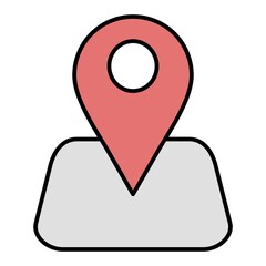 Vector Location Filled Outline Icon Design