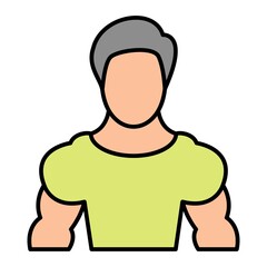 Vector Trainer Filled Outline Icon Design