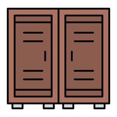  Vector Lockers Filled Outline Icon Design