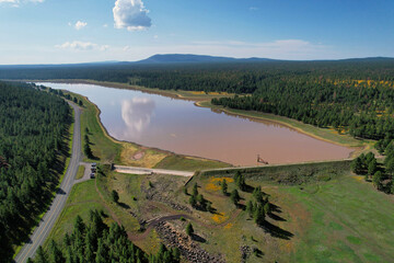 Aerial of Upper Lake Mary Dam