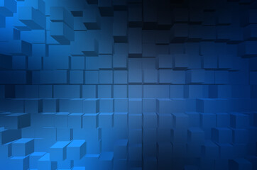 blue cubes background 3d squares