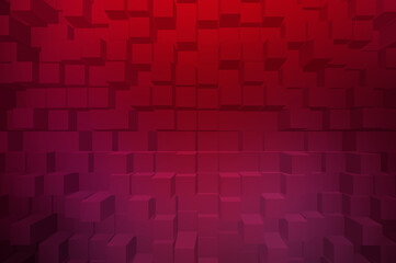 red cubes background