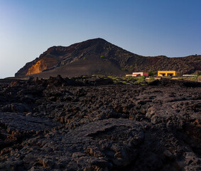 View of Monte Nero famous volcano of Linosa