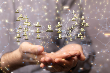 hierarchy connection team group digital