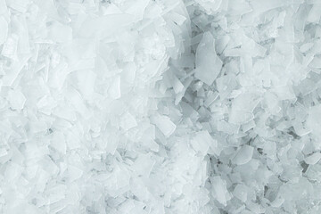 Fototapeta na wymiar Flake ice texture, top view, dry ice