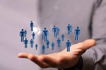 Human resource management and recruitment employment business concept