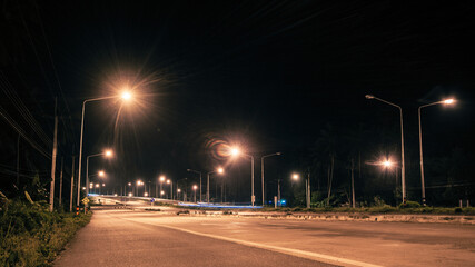 night street scene