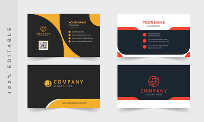 Modern business card template. Business card with photo, business card photography, business card layout. photography business cards. Blue business card, Orange business card, Yellow business card, Re