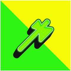 Axe Green and yellow modern 3d vector icon logo