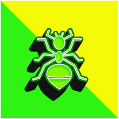 Ant Green and yellow modern 3d vector icon logo