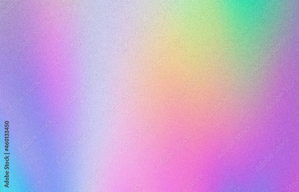 Aufkleber abstract pastel holographic blurred grainy gradient background texture. colorful digital grain soft 