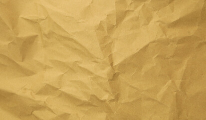 Recycle Paper Texture background. Crumpled Old kraft paper abstract shape background with space Yellow crumpled paper for text high resolution.