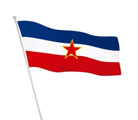 Yugoslavia national flag. vector illustration