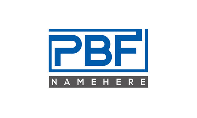 PBF creative three letters logo