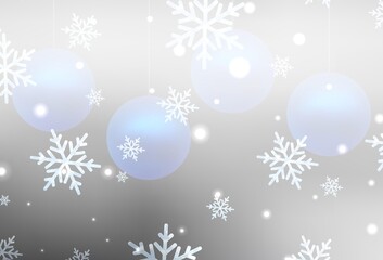 Light Gray vector pattern in Christmas style.