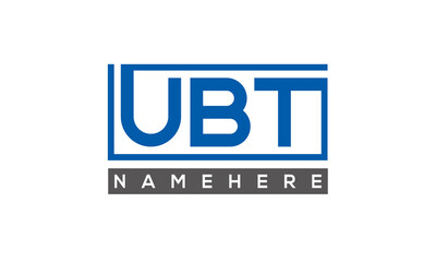 UBT creative three letters logo