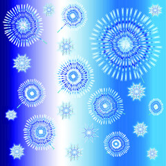 Snowflakes dandelions