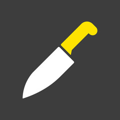 Chef kitchen knife icon. Cutlery. Kitchen utensils