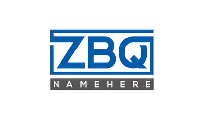 ZBQ creative three letters logo