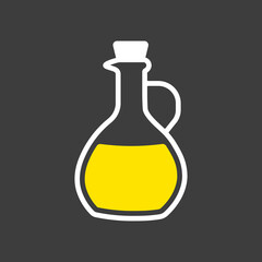 Olive Oil Glass Jug Pitcher vector icon
