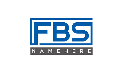 FBS creative three letters logo