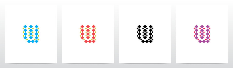 Diamond Square Forming Letter Logo Design W